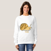 Sweatshirt Cute yellow snail cartoon (Devant entier)