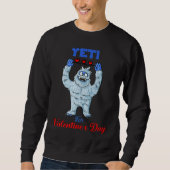 Sweatshirt Cute Yeti For Valentine's Day (Devant)