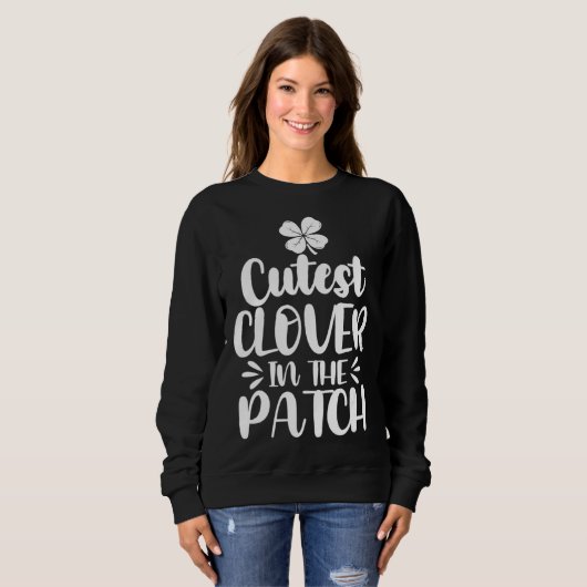 Sweatshirt Cutest C in the Patch St Patricks Day Student Kids (Devant entier)