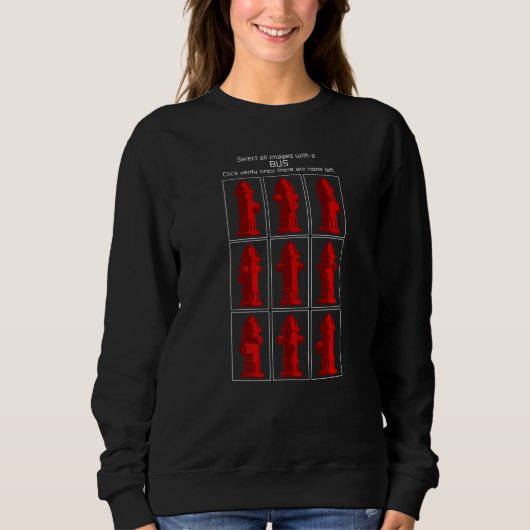 Sweatshirt Cyber Sécurité Ordinateur Captcha Pas Un Robot Feu (Devant)