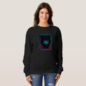 Sweatshirt Cyberpunk Aesthetic Cyborg Techno Robot Red Eyed C (Devant entier)
