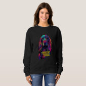 Sweatshirt Cyberpunk American Cocker Spaniel Futuristic Dog (Devant entier)