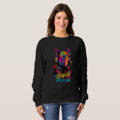Sweatshirt Cyberpunk American Staffordshire Terrier Dog Walki (Devant entier)