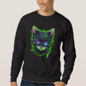 Sweatshirt Cyberpunk Cool Cat (Devant)