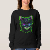 Sweatshirt Cyberpunk Cool Cat (Devant)