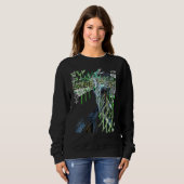 Sweatshirt Cyberpunk esthétique rétro 80s Glitch Trippy Graph (Devant entier)