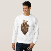 Sweatshirt Cyberpunk Mechanical Heart Art (Devant entier)