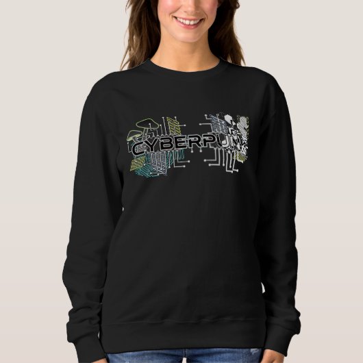 Sweatshirt Cyberpunk Mushroom Trippy Psychedelic Retro Glitch (Devant)