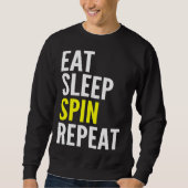 Sweatshirt Cycling   Eat Sleep Spin Repeat (Devant)