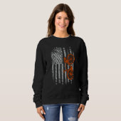 Sweatshirt Cyclisme du drapeau américain (Devant entier)