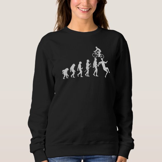 Sweatshirt Cyclisme Evolution Cycle Rider Bicycle Graphique (Devant)