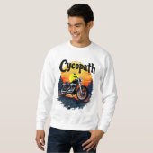 Sweatshirt Cycopath Greatest Biker Tee avec le coucher de sol (Devant entier)