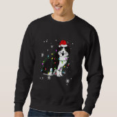 Sweatshirt Cymric Chat Feux de Noël Chat de Noël Père Noël ha (Devant)