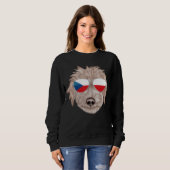 Sweatshirt Czech Flag Bedlington Terrier Dog Czech Republic P (Devant entier)