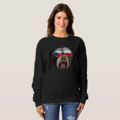 Sweatshirt Czech Flag Tibetan Terrier Dog Czech Republic Pock (Devant entier)