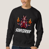 Sweatshirt D20 Dragons Tabletop Dungeon Classe Sorcier (Devant)