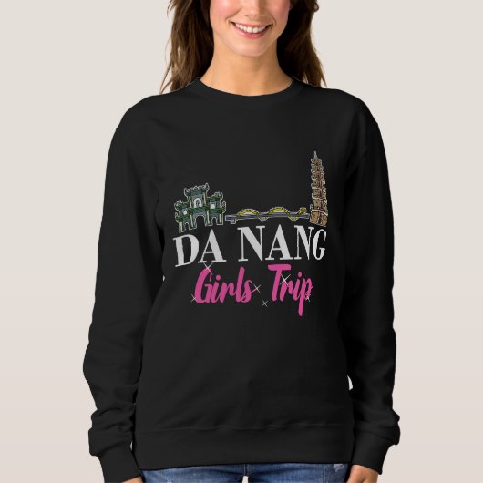 Sweatshirt Da Nang Vietnam city skyline map travel (Devant)