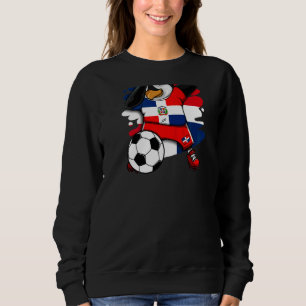 Sweatshirt Dab Penguin République Dominicaine Fans de footbal