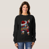Sweatshirt Dab Santa Claus With Mexican Poncho Is Dabbing (Devant entier)
