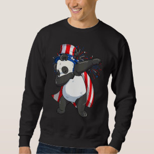 Sweatshirt Dabab Panda Bear avec Oncle Sam Casquette Usa Drap