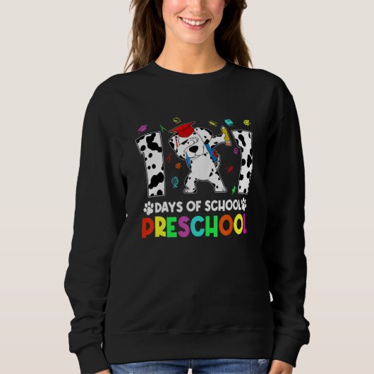 Sweatshirt Dabbing 101 Days School Preschool Student Teacher (Devant)