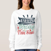 Sweatshirt Dabbing A Travers La Neige Drôle Noël En Disant (Devant)
