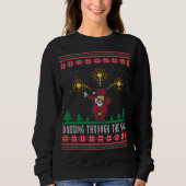 Sweatshirt Dabbing À Travers La Neige Santa Claus Douleur Lai (Devant)