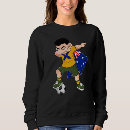 Sweatshirt Dabbing Australia Boy Australia Football Flag Kids (Devant)