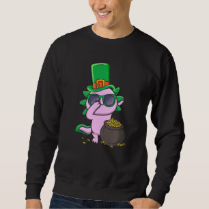 Sweatshirt Dabbing Axolotl As Leprechaun Dab Jour de la Saint