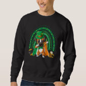 Sweatshirt Dabbing Boxer St Patrick's Day Rainbow Leprechaun (Devant)
