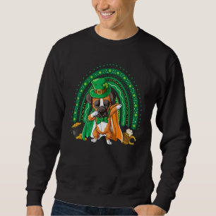 Sweatshirt Dabbing Boxer St Patrick's Day Rainbow Leprechaun
