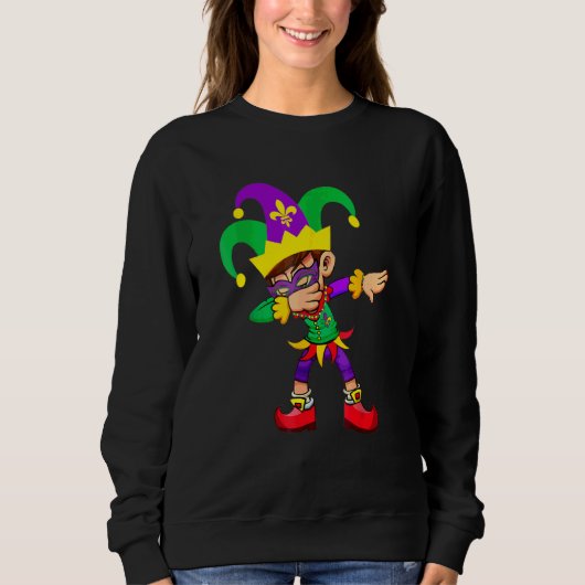 Sweatshirt Dabbing Boy Mardi Gras (Devant)