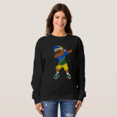 Sweatshirt Dabbing Boy Solomon Islands Flag Kids Dab Dance (Devant entier)