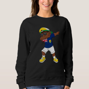 Sweatshirt Dabbing Boy Turks And Caicos Drapeau Enfants Dab D