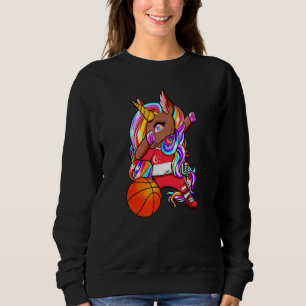 Sweatshirt Dabbing Brown Skin Unicorne Singapore Basketball F