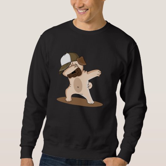 Sweatshirt Dabbing Chien Chiens Aimer Drôle Cool Enfants Idée (Devant)