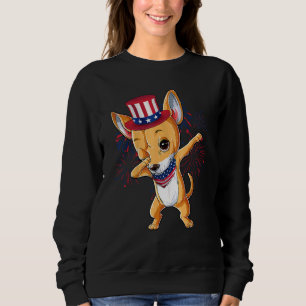 Sweatshirt Dabbing Chihuahua Chien & Oncle Sam Casquette Usa 