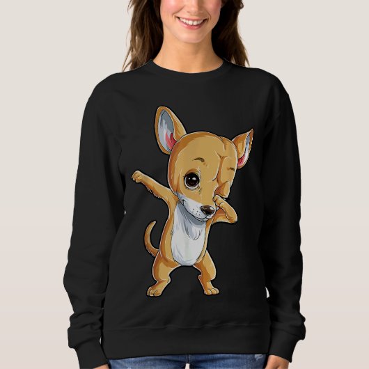 Sweatshirt Dabbing Chihuahua Garçons Enfants Chien Dab Danse (Devant)