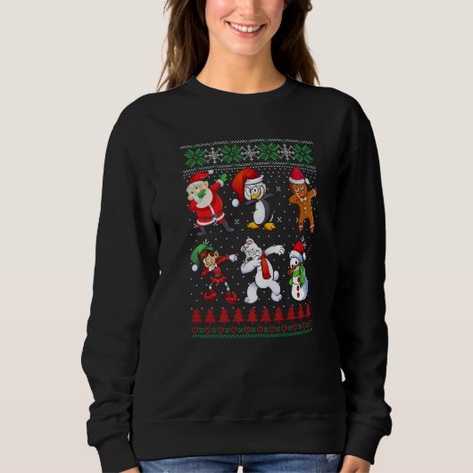 Sweatshirt Dabbing Christmas Ugly Xmas Sweater Santa Dab Squa (Devant)