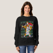 Sweatshirt Dabbing Corgi Fairy Lights Ugly Christmas Sweater (Devant entier)