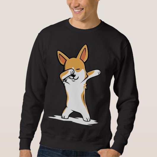 Sweatshirt Dabbing Corgi Funny (Devant)