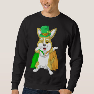 Sweatshirt Dabbing Corgi Jour de la Saint Patrick 360