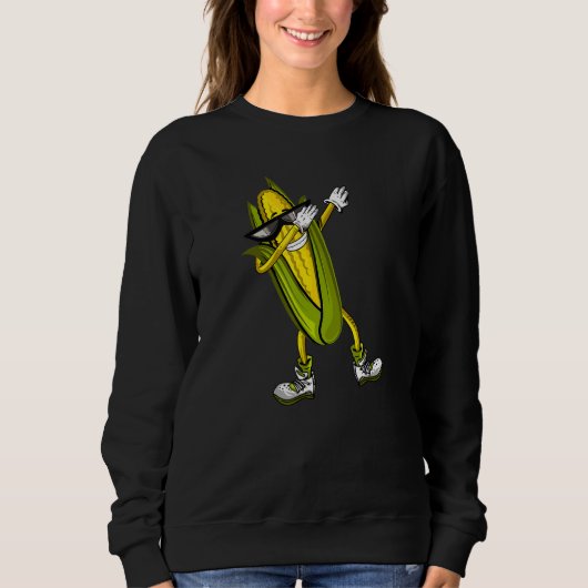 Sweatshirt Dabbing Corn Cob Dancing Corn Agricole Funny Co (Devant)