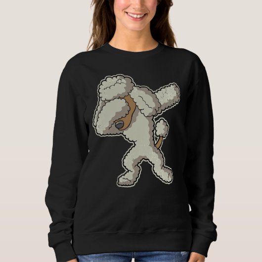 Sweatshirt Dabbing Cream Poodle Chien (Devant)