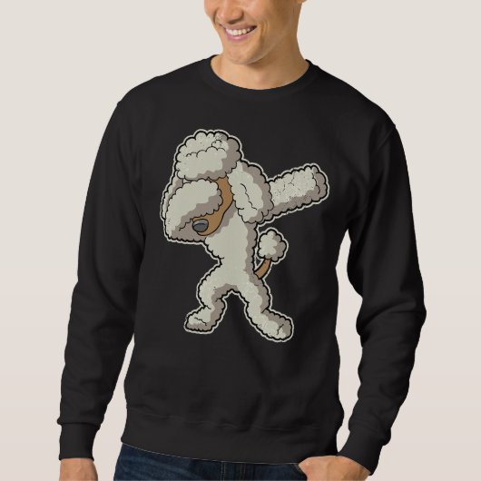 Sweatshirt Dabbing Cream Poodle Chien (Devant)