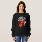 Sweatshirt Dabbing Dalmatie Angleterre Fans de basket-ball Je (Devant entier)
