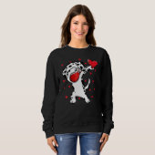 Sweatshirt Dabbing Dalmatie & Masque Visage Dab Dance Funny V (Devant entier)