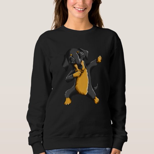 Sweatshirt Dabbing Daschund Motif Dachshund Dog Owner Dog Dac (Devant)