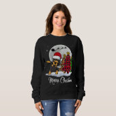 Sweatshirt Dabbing Doberman Dab Dog Tree Funny Xmas (Devant entier)