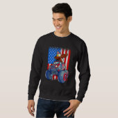 Sweatshirt Dabbing Eagle Monster Truck 4th Of July Boys Ameri (Devant entier)